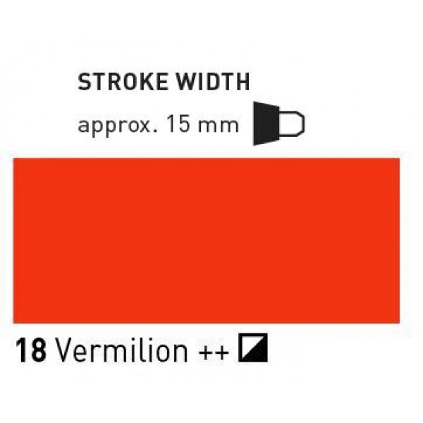 Akrila marķieris Triton, 15.0 cinobra sarkans 18