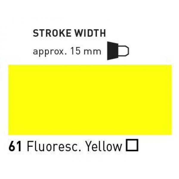Akrila marķieris Triton, 15.0, fluodzeltens 61 
