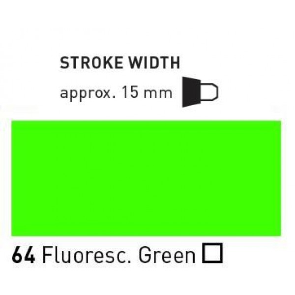 Akrila marķieris Triton, 15.0 fluozaļš 64 