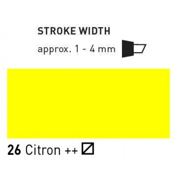 Akrila marķieris Triton,  edge, citondzeltens 26