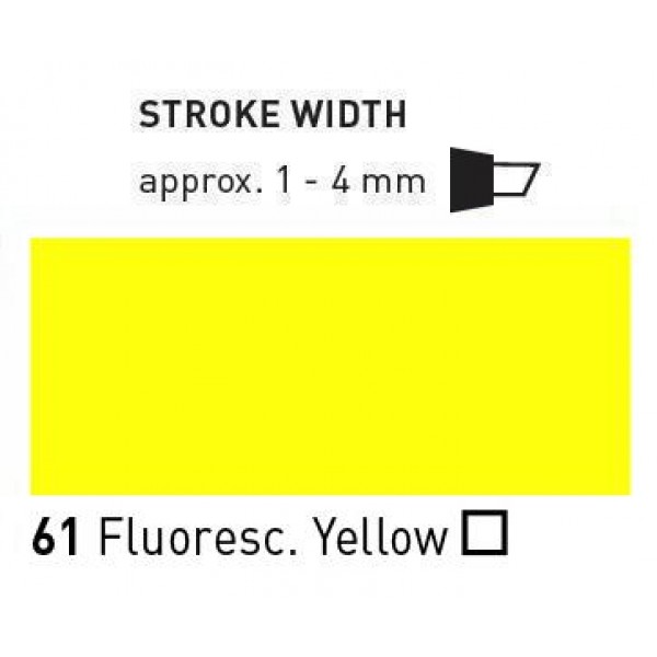 Akrila marķieris Triton, edge, fluodzeltens 61