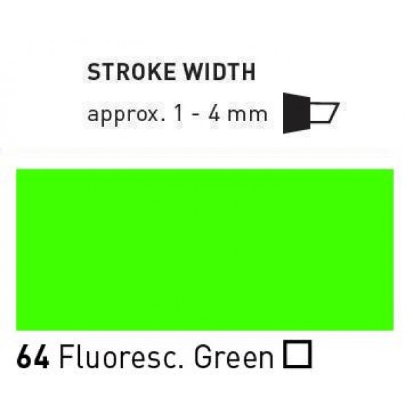 Akrila marķieris Triton, edge, fluozaļš 64