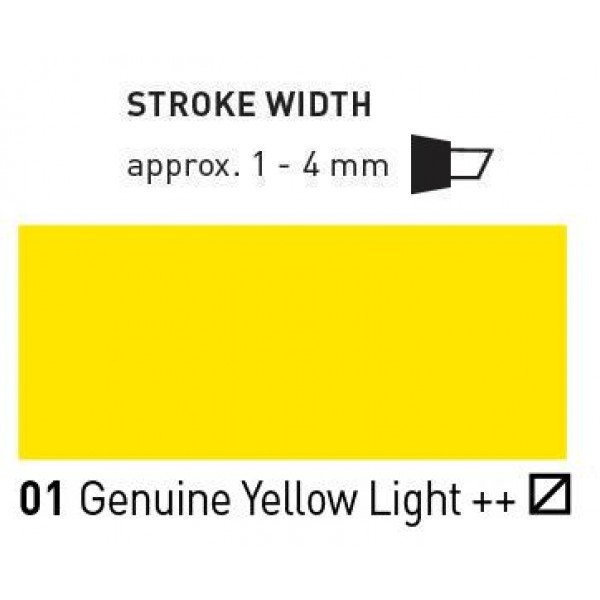 Akrila marķieris Triton, edge, gaiši dzeltens 01