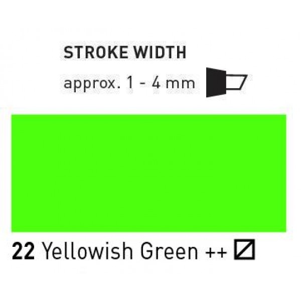 Akrila marķieris Triton, edge, dzeltenzaļš 22