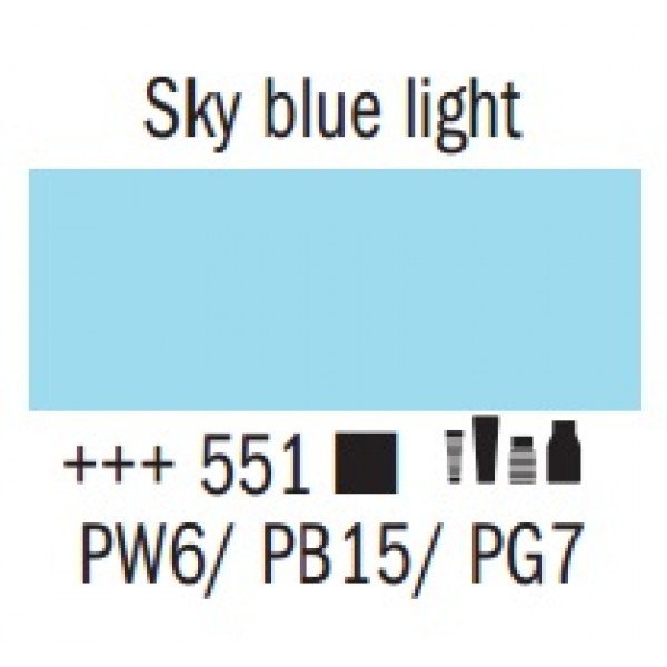 Amsterdam pūšamā krāsa, gaišs debesu zilais 551