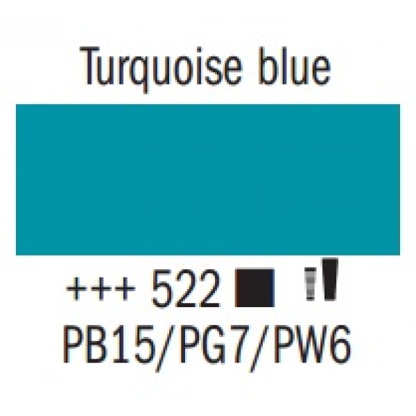 Amsterdam pūšamā krāsa, tirkīza zils 522