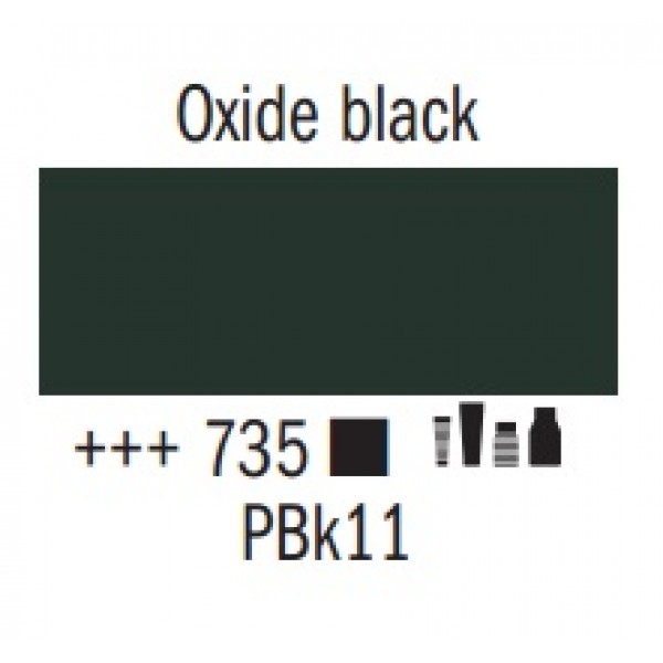 Amsterdam pūšamā krāsa, oksīda melns 735
