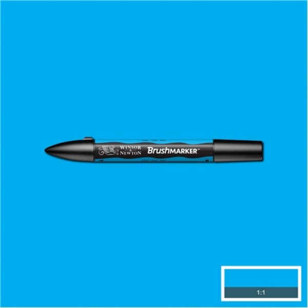Winsor& Newton Brushmarker Cyan; C847, ciāna