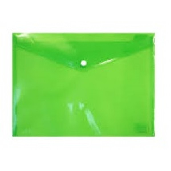Mape ar podziņu ELLER , A5 formāts, caurspīdīgi zaļa