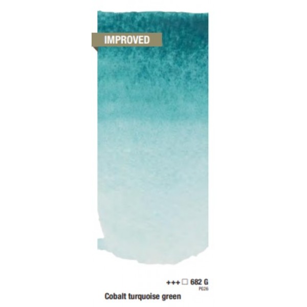 Akvareļkrāsa Rembrandt 20 ml kobalta tirkīzzaļa 682